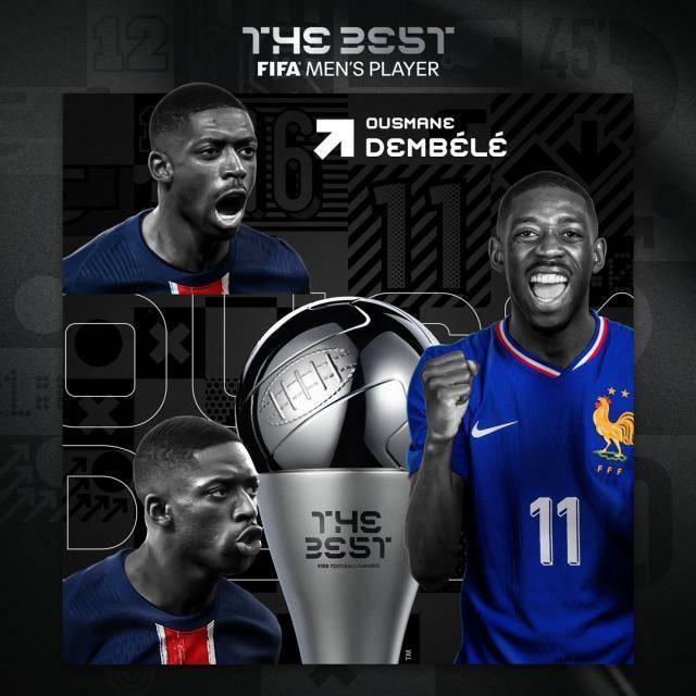 เดมเบเล่คว้ารางวัลนักเตะยอดเยี่ยมแห่งปีของฟีฟ่า! เมสซี่โหวตให้เขา!_รางวัลฟีฟ่า_ยามาล