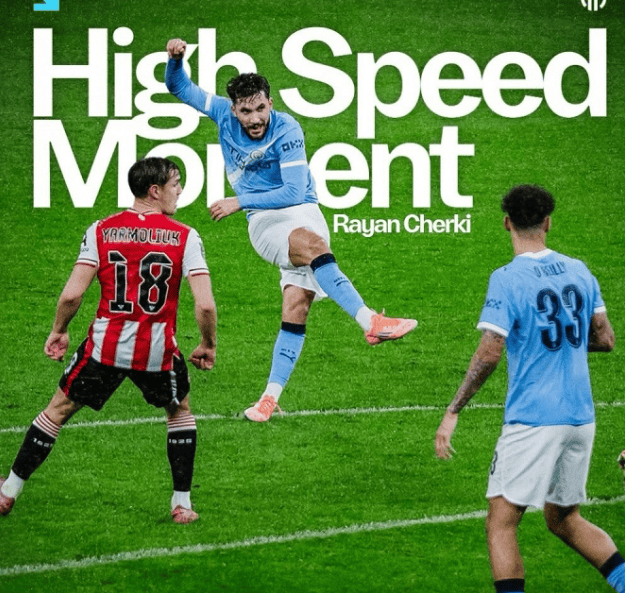 86.9 กิโลเมตร ระดับโลก: การเซ็นสัญญาสุดคุ้มของเชอร์กี้สำหรับแมนเชสเตอร์ซิตี้ ประตู: พรีเมียร์ลีก