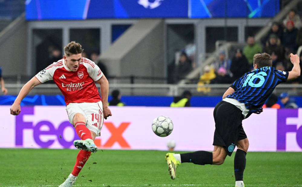 แชมป์พรีเมียร์ลีกอยู่ในมือ! การหมุนเวียนผู้เล่นของอาร์เซนอลสร้างสถิติใหม่ในแชมเปียนส์ลีก ภาพการแข่งขันชิงแชมป์ชัดเจนแจ่มแจ้ง_อาร์เซนอล_อินเตอร์ มิลาน_อาร์เซนอล