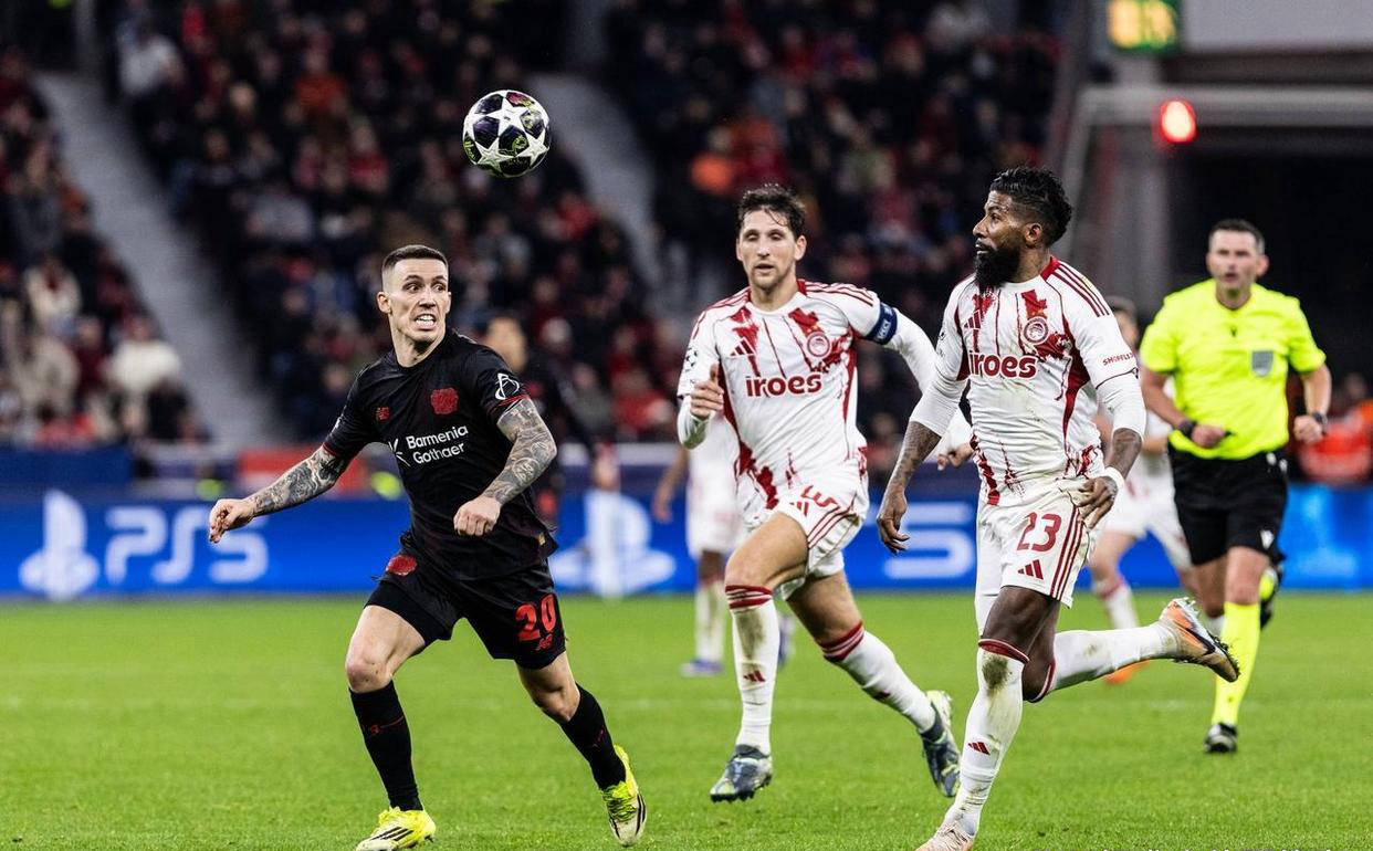 ไบเออร์ เลเวอร์คูเซ่น ผ่านเข้าสู่รอบ 16 ทีมสุดท้ายยูฟ่าแชมเปียนส์ลีก ด้วยชัยชนะรวม 2-0 บรรลุเป้าหมายชั่วคราวหลังการเปลี่ยนแปลงผู้จัดการทีมและผู้เล่น โอลิมเปียกอส อาร์เซนอล บาเยิร์น มิวนิค