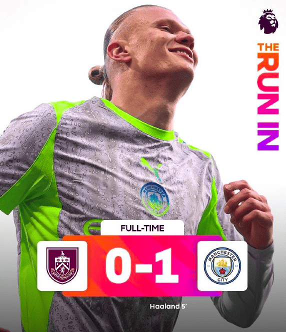 แมนฯ ซิตี้ 1-0 ส่ง เบิร์นลี่ย์ ดาวน์เกรด! ซูเปอร์ อาร์เซนอล ติดอันดับพรีเมียร์ลีก!_ match_harland_chelsea